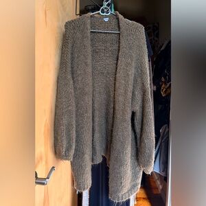 Aerie Olive Knit Cardigan
